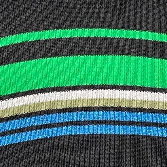 INC Pullover Knit Sweater Women Size 2X‎ Multicolor Striped Stretch Short Sleeve - Picture 6 of 10